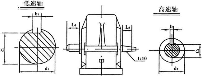 JZQ减速机轴端尺寸