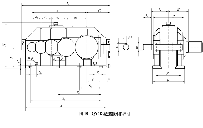 QY4D起重机用硬齿面减速机外形图